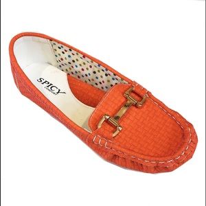 🌽3 /$ 30🌽Women's Embossed Horsebit Orange Loafer